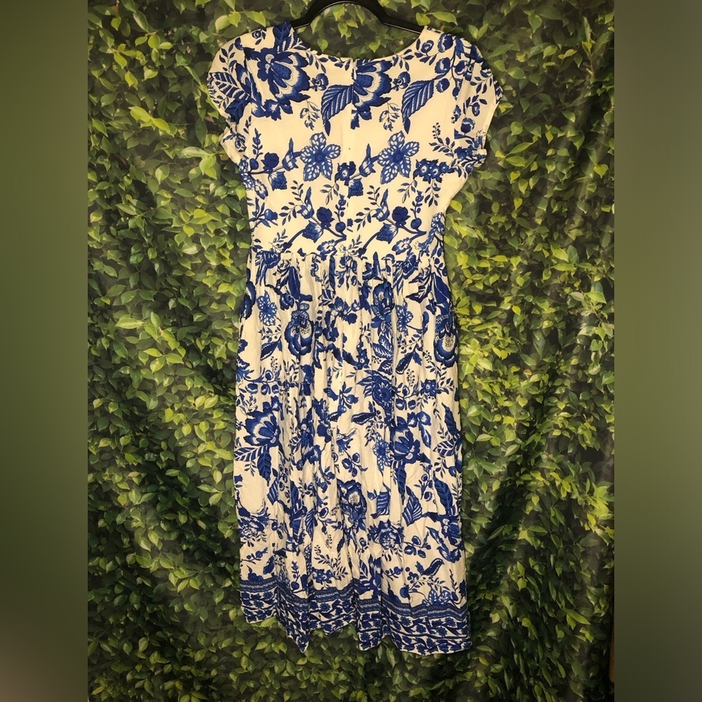 VENUS Lascana Blue and White Floral Dress - Picture 7 of 13
